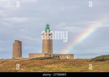 Phare du Cap Fréhel, Cap Fréhel, Plévenon, Côtes-d'Armor, Frankreich Stockfoto