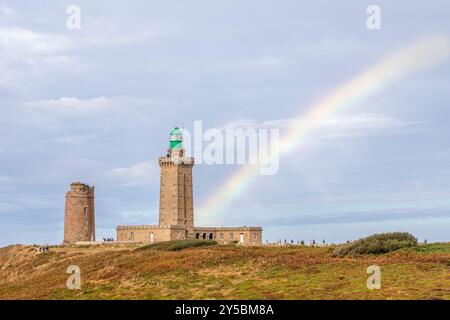 Phare du Cap Fréhel, Cap Fréhel, Plévenon, Côtes-d'Armor, Frankreich Stockfoto