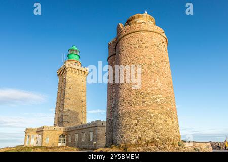 Phare du Cap Fréhel, Cap Fréhel, Plévenon, Côtes-d'Armor, Frankreich Stockfoto