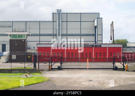 Feuerwehr und Rettungsdienst am Flughafen Manchester Stockfoto