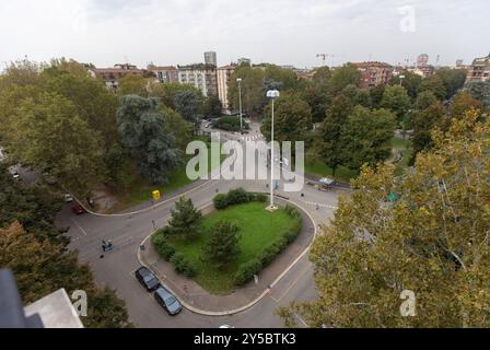 Mailand, Italien. September 2024. Giornata Mondiale Senza Auto, 'Tag ohne Parken' in Piazzale Libia - Mailand, Italia - Sabato, 21 Settembre 2024 (Foto Stefano Porta/LaPresse) World Car Free Day, 'Tag ohne Parken' in Piazzale Libia - Mailand, Italien - Samstag, 21. September 2024 (Foto Stefano Porta/LaPresse) Credit: LaPresse/Alamy Live News Stockfoto