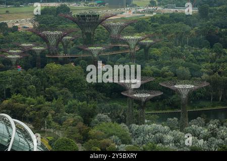 Singapur, Singapur. September 2024. Gärten an der Bucht Atmosphäre Luftaufnahmen während des Formel 1 Grand Prix 2024 von Singapur, 18. Runde der Formel 1 Weltmeisterschaft 2024 vom 20. Bis 22. September 2024 auf dem Marina Bay Circuit in Singapur, Singapur - Foto Xavi Bonilla/DPPI Credit: DPPI Media/Alamy Live News Stockfoto