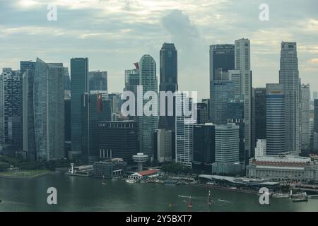 Singapur, Singapur. September 2024. Blick auf die Skyline von Singapur während des Formel 1 Grand Prix 2024, 18. Runde der Formel 1-Weltmeisterschaft 2024 vom 20. Bis 22. September 2024 auf dem Marina Bay Circuit in Singapur, Singapur - Foto Xavi Bonilla/DPPI Credit: DPPI Media/Alamy Live News Stockfoto