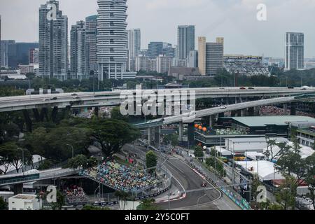 Singapur. September 2024. 16 LECLERC Charles (mco), Scuderia Ferrari SF-24, Aktion während des Formel 1 Grand Prix 2024 von Singapur, 18. Runde der Formel 1 Weltmeisterschaft 2024 vom 20. Bis 22. September 2024 auf dem Marina Bay Circuit in Singapur Stockfoto