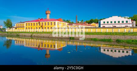 Ein Panoramablick auf die Ya.N. Fokins Chintz- und Baumwollfabrik Ivanovo Stockfoto