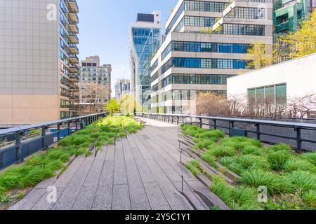 High Line Urban Park Walkway in New York City Stockfoto