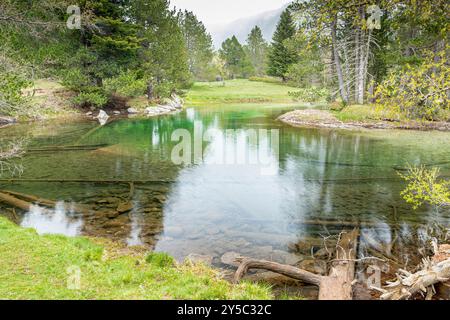 BOI-Tal, Nationalpark Aiguestortes und Estany de Sant Maurici, Lleida, Spanien Stockfoto