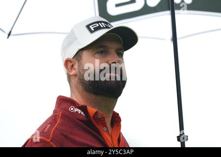 Matthew Baldwin aus England am vierten Tag der BMW PGA Championship 2024 im Wentworth Golf Club in Virginia Water, Surrey. Bilddatum: Samstag, 21. September 2024. Stockfoto