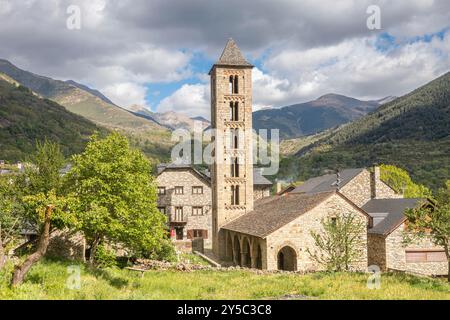 Kirche Santa Eulàlia d'Erill la Vall, Erill la Vall, Vall de Boí, Lleida, Spanien Stockfoto