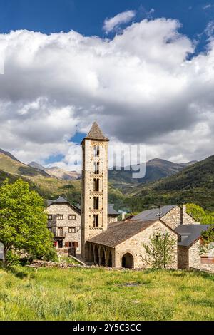 Kirche Santa Eulàlia d'Erill la Vall, Erill la Vall, Vall de Boí, Lleida, Spanien Stockfoto