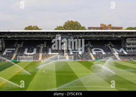 London, Großbritannien. September 2024. Allgemeine Ansicht im Stadion vor dem Spiel Fulham FC gegen Newcastle United FC English Premier League im Craven Cottage, London, England, Großbritannien am 21. September 2024 Credit: Every Second Media/Alamy Live News Stockfoto