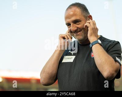 Frank Schmidt (FC Heidenheim, Cheftrainer), GER, FC Heidenheim vs. SC Freiburg, Fussball, Bundesliga, 4. Spieltag, Spielzeit 2024/2025, 21.09.2024, Eibner-Pressefoto/Sascha Walther Stockfoto