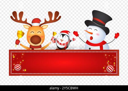 Vektor-Illustration des Weihnachtsstrickfilms auf transparentem Hintergrund Stock Vektor