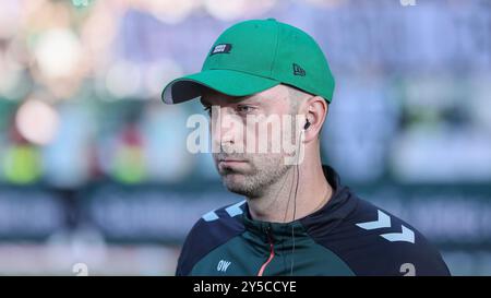 Bremen, Deutschland. September 2024. v.li.: OLE Werner (Trainer, Cheftrainer, SV Werder Bremen) Portrait, Nahaufnahme, Einzelfoto, Einzelbild, 21.09.2024, Bremen (Deutschland), Fussball, Bundesliga, SV Werder Bremen - FC Bayern München Credit: dpa/Alamy Live News Stockfoto