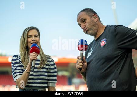 Heidenheim, Deutschland. September 2024. Frank Schmidt (FC Heidenheim, Cheftrainer), GER, FC Heidenheim vs. SC Freiburg, Fussball, Bundesliga, 4. Spieltag, Spielzeit 2024/2025, 21.09.2024, Eibner-Pressefoto/Sascha Walther Credit: dpa/Alamy Live News Stockfoto