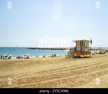 Somorrostro Beach, Platja del Somorrostro, Barcelona, Spanien, Europa. Stockfoto