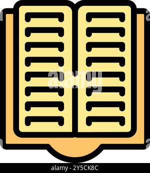Das Symbol „Buch öffnen“ veranschaulicht das Konzept des Lesens, Lernens oder Findens von Informationen Stock Vektor