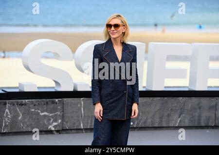 San Sebastian, Spanien. September 2024. Cate Blanchett nimmt an einem Fotobesuch „Gerüchte“ auf dem 72. Internationalen Filmfestival von San Sebastian Teil. Quelle: Julen Pascual Gonzalez/Alamy Live News Stockfoto