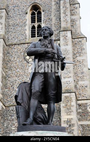 Bronzestatue von Gainsborough, Sudbury Stockfoto