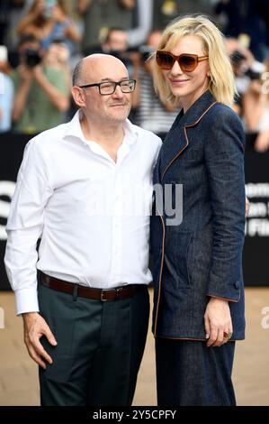 Cate Blanchett mit Jose Luis Rebordinos bei der Ankunft am Hotel Maria Cristina auf dem 72. Internationales Filmfestival San Sebastian / Festival Internacional de Cine de San Sebastián. San Sebastian, 21.09.2024 Stockfoto