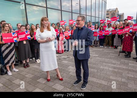 Liverpool, Großbritannien. September 2024. Keir Starmer kommt zu einer Konferenz mit der stellvertretenden Premierministerin Angela Rayner, Liverpool UK.Bild. Quelle: GaryRobertsphotography/Alamy Live News Stockfoto