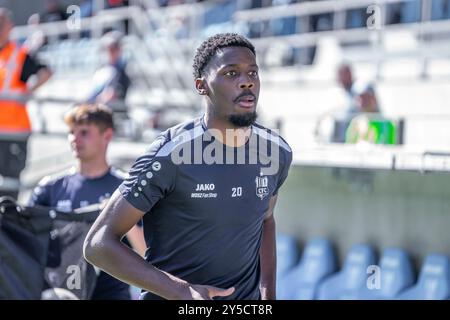 Chemnitz, Deutschland 21. September 2024: Regionalliga Nordost - 2024/2025 - Chemnitzer FC gegen Hertha Zehlendorf im Bild: Ephraim Eshele (Chemnitz) Stockfoto