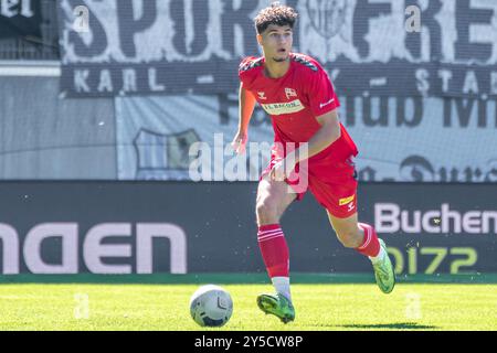 Chemnitz, Deutschland 21. September 2024: Regionalliga Nordost - 2024/2025 - Chemnitzer FC gegen Hertha Zehlendorf im Bild: Marc Enke (Zehlendorf) Stockfoto