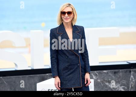 Cate Blanchett beim Photocall zum Kinofilm 'Gerüchte' auf dem 72. Internationales Filmfestival San Sebastian / Festival Internacional de Cine de San Sebastián auf der Kursaal Terasse. San Sebastian, 21.09.2024 Stockfoto