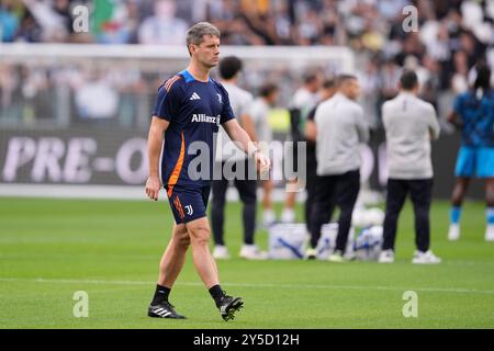 Torino, Italien. September 2024. Alexander Hugeux beim Fußball-Spiel der Serie A zwischen Juventus FC und SSC Napoli im Juventus-Stadion in Turin, Nordwesten Italiens - 21. September 2024. Sport - Fußball (Foto: Fabio Ferrari/LaPresse) Credit: LaPresse/Alamy Live News Stockfoto