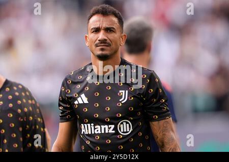 Torino, Italien. September 2024. Juventus' Danilo während des Fußballspiels der Serie A zwischen Juventus FC und SSC Napoli im Juventus-Stadion in Turin, Nordwesten Italiens - 21. September 2024. Sport - Fußball (Foto: Fabio Ferrari/LaPresse) Credit: LaPresse/Alamy Live News Stockfoto