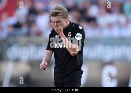 Utrecht, Niederlande. September 2024. UTRECHT, NIEDERLANDE - 21. SEPTEMBER: Cisse Sandra von Willem II. Enttäuscht während des niederländischen Eredivisie-Spiels zwischen dem FC Utrecht und Willem II in Galgenwaard am 21. September 2024 in Utrecht, Niederlande. (Foto: Peter Lous/Orange Pictures) Credit: dpa/Alamy Live News Stockfoto