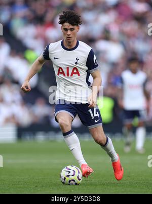 Tottenham Hotspur's Archie Gray während des Premier League Spiels im Tottenham Hotspur Stadium, London. Bilddatum: Samstag, 21. September 2024. Stockfoto