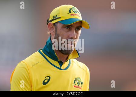 Headingley, Leeds, Großbritannien. September 2024. 2nd Metro Bank One Day Cricket International, England gegen Australien; Glenn Maxwell of Australia Credit: Action Plus Sports/Alamy Live News Stockfoto