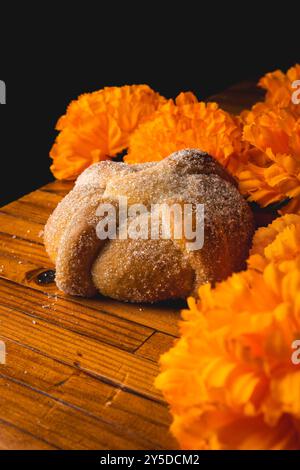 Fotos vom Brot der Toten bei den Feierlichkeiten zum Totentag in Mexiko Stockfoto