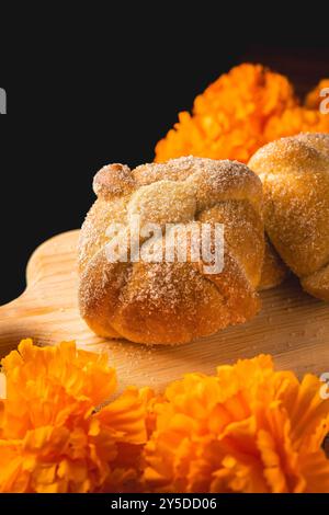 Fotos vom Brot der Toten bei den Feierlichkeiten zum Totentag in Mexiko Stockfoto