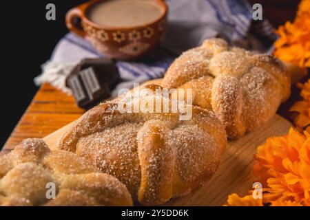 Fotos vom Brot der Toten bei den Feierlichkeiten zum Totentag in Mexiko Stockfoto