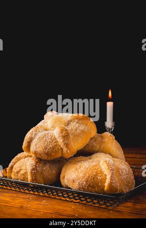 Fotos vom Brot der Toten bei den Feierlichkeiten zum Totentag in Mexiko Stockfoto