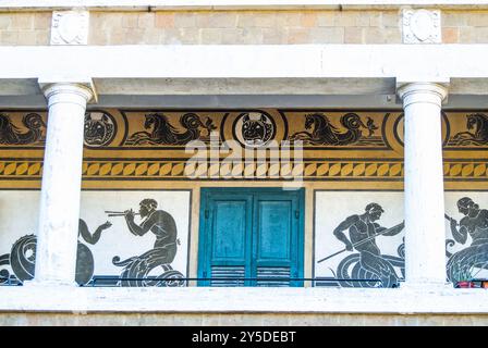 LIDO DI OSTIA – ROM, Details zum Rathaus, Ostia Lido, Rom, Italien Stockfoto