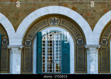 LIDO DI OSTIA – ROM, Details zum Rathaus, Ostia Lido, Rom, Italien Stockfoto