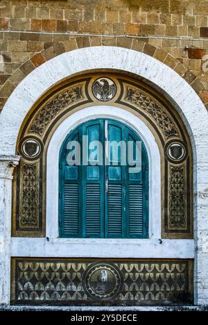 LIDO DI OSTIA – ROM, Details zum Rathaus, Ostia Lido, Rom, Italien Stockfoto