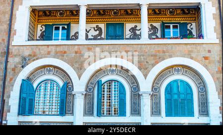 LIDO DI OSTIA – ROM, Details zum Rathaus, Ostia Lido, Rom, Italien Stockfoto