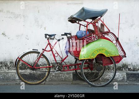 Fahren Sie mit dem Taxi in yogyakarta indonesien Stockfoto