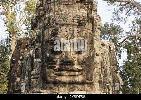 Das Nordtor nach Angkor Thom in Kambodscha Stockfoto