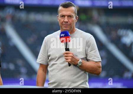 Frankfurt, Deutschland. September 2024. Fußball 1. Bundesliga 4. Spieltag Eintracht Frankfurt - Borussia Mönchengladbach am 21.09.2024 im Deutschen Bank Park Frankfurt Lothar Matthaeus DFL-Vorschriften verbieten jede Verwendung von Fotografien als Bildsequenzen und/oder Quasi-Video. Foto: Revierfoto Credit: ddp Media GmbH/Alamy Live News Stockfoto