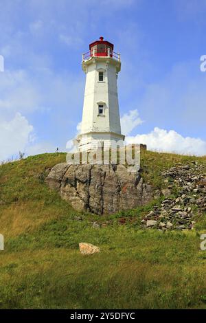 Louisbourg Lighthouse in Nova Scotia, Kanada, Nordamerika Stockfoto