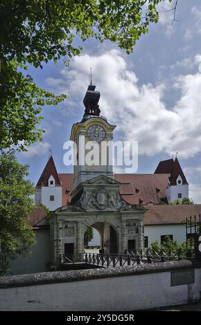 Neues Schloss in Ingolstadt an der Donau in Oberbayern, Deutschland, Neues Schloss in Ingolstadt an der Donau in Oberbayern, Deutschland, Europa Stockfoto