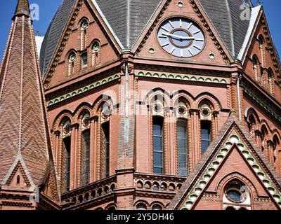 Heilig-Kreuz-Kirche in Berlin, Kreuzberg, Detail Stockfoto