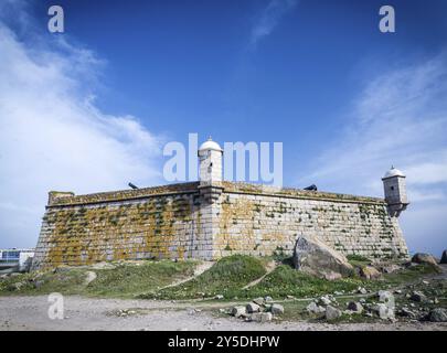 Festung Castelo do queijo an der Küste von foz in porto portugal Stockfoto