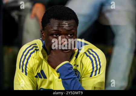 Deventer, Niederlande. September 2024. DEVENTER, NIEDERLANDE - 21. SEPTEMBER: Brian Brobbey vom AFC Ajax sieht beim niederländischen Eredivisie-Spiel zwischen Go Ahead Eagles und AFC Ajax in de Adelaarshorst am 21. September 2024 in Deventer, Niederlande. (Foto von Andre Weening/Orange Pictures) Credit: Orange Pics BV/Alamy Live News Stockfoto