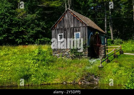 Die Old Orton Family Grist Mill in Rockingham, Vermont. Stockfoto